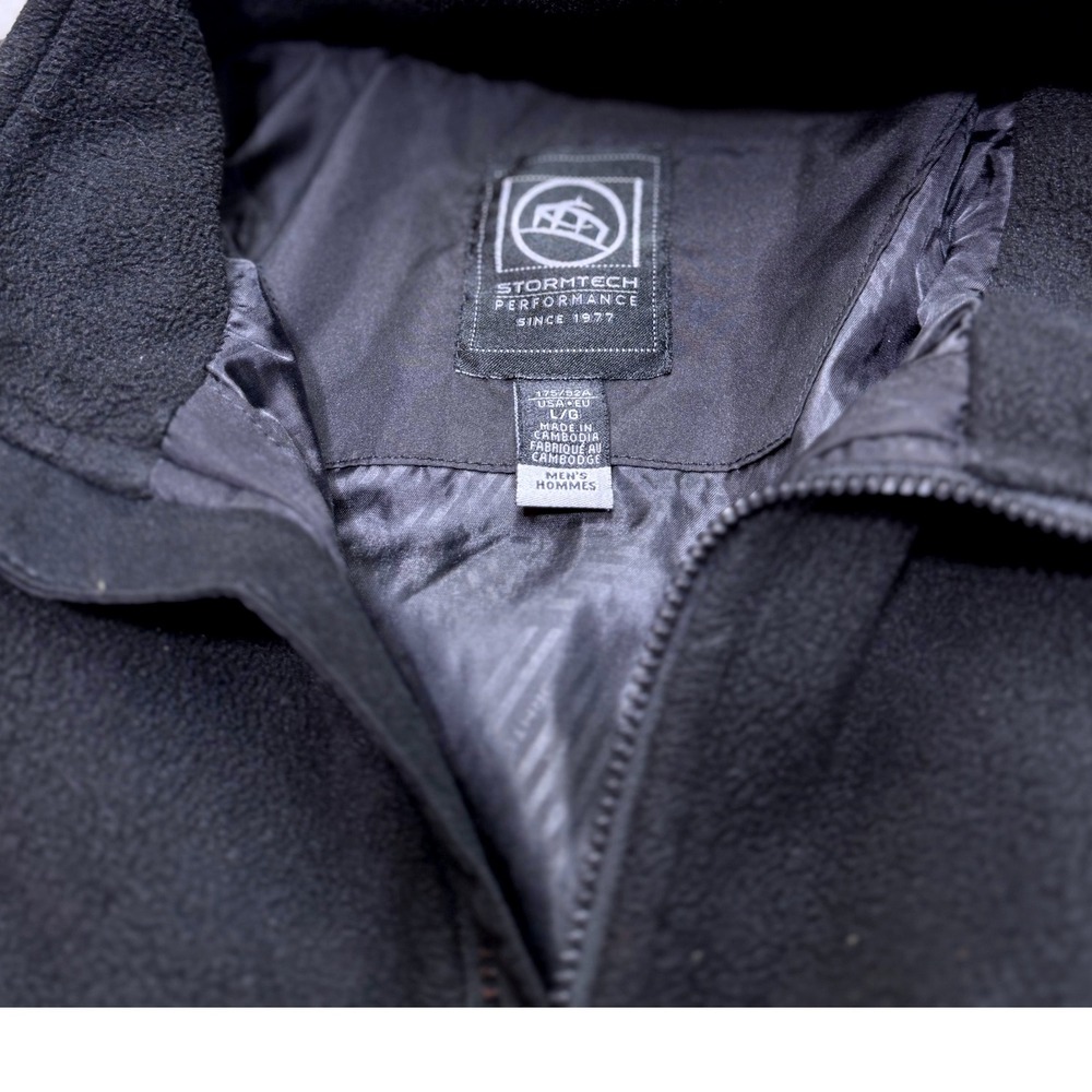 Stormtech Performance Fleece Jacket Mens L/G Black Full Zip Lightweight